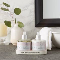 Pre de Provence hand soap with Vitamin E and Glycerin nourishes while cleansing.