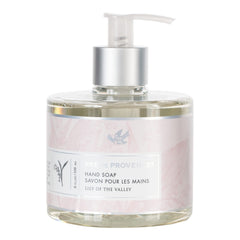 Pre de Provence hand soap Lily Valley bottle provides gentle cleansing with Shea butter.