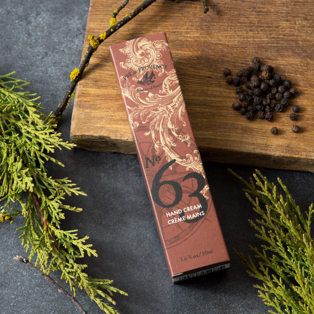 Pre de Provence No.63 shave soap bar, rich lather for a smooth shave.