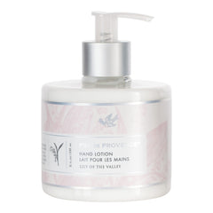 Pre de Provence Shea Butter hand lotion bottle with Lily of the Valley for silky hydration.