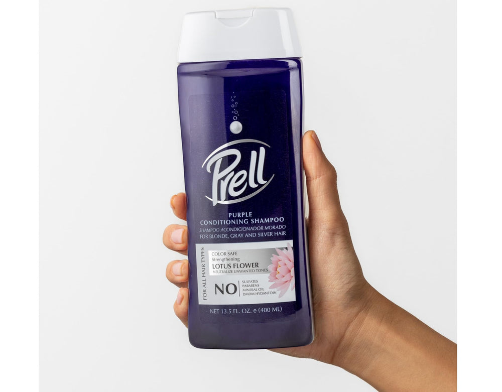 Prell bottle pours shampoo into hand for easy daily use
