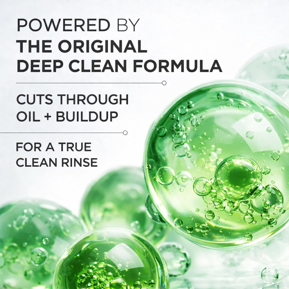 Prell shampoo on bathroom shelf conveys quick routine and reliability