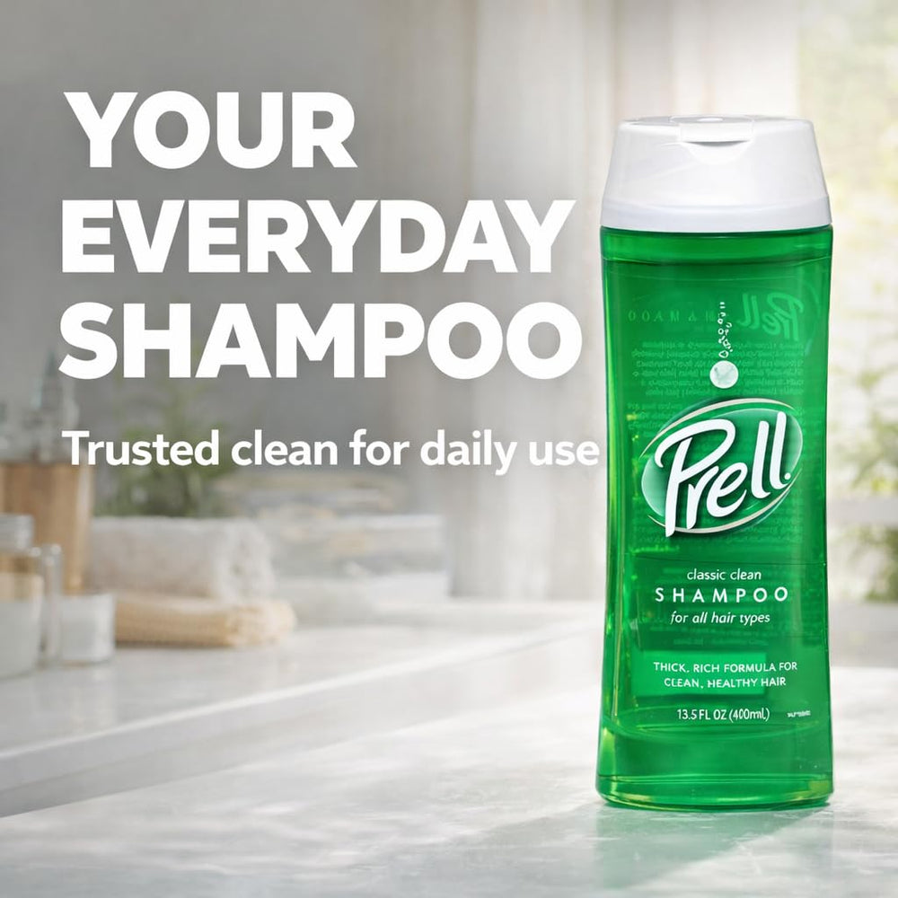 Prell bottle pour action demonstrates easy daily washing