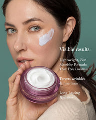 Premier BIOX cream being applied to the face for hydration