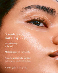 Premier Dead Sea Classic Eye Serum application routine demonstrates gentle under-eye care.