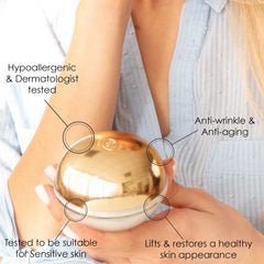 Premier Dead Sea Classic Night Cream application scene with fingertip, ideal for nightly care