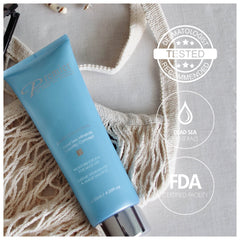 Premier Dead Sea Moisture Cream packaging close-up emphasizes premium skincare