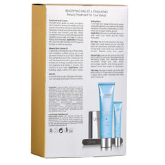 Premier Dead Sea Nail Kit buffing block reveals smooth, shiny nails.
