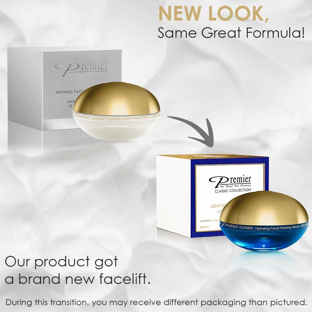Premier Dead Sea Refining Peeling Gel 2oz bottle image highlights compact packaging