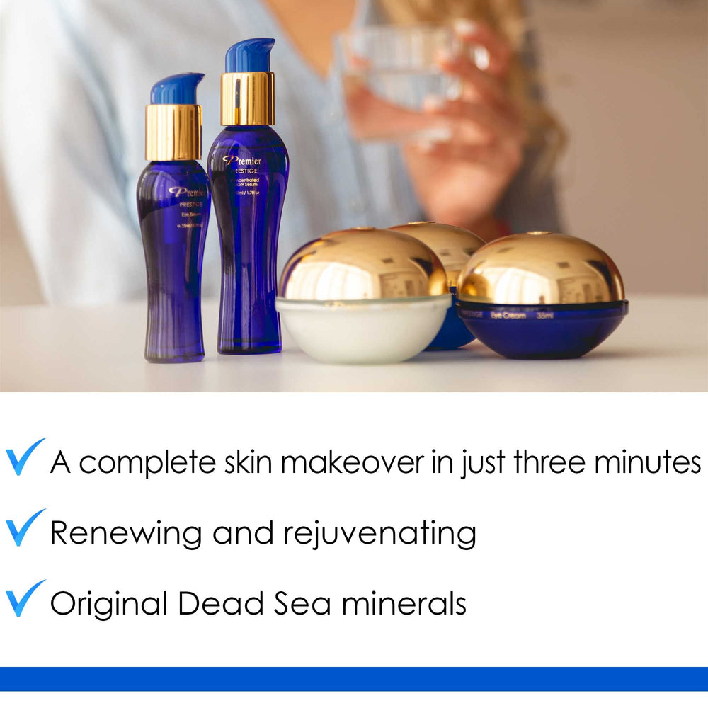 Massage action with Premier Dead Sea Refining Peeling Gel demonstrates daily ritual