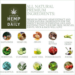 Applying Premium Hemp Daily Cream for quick absorption on skin