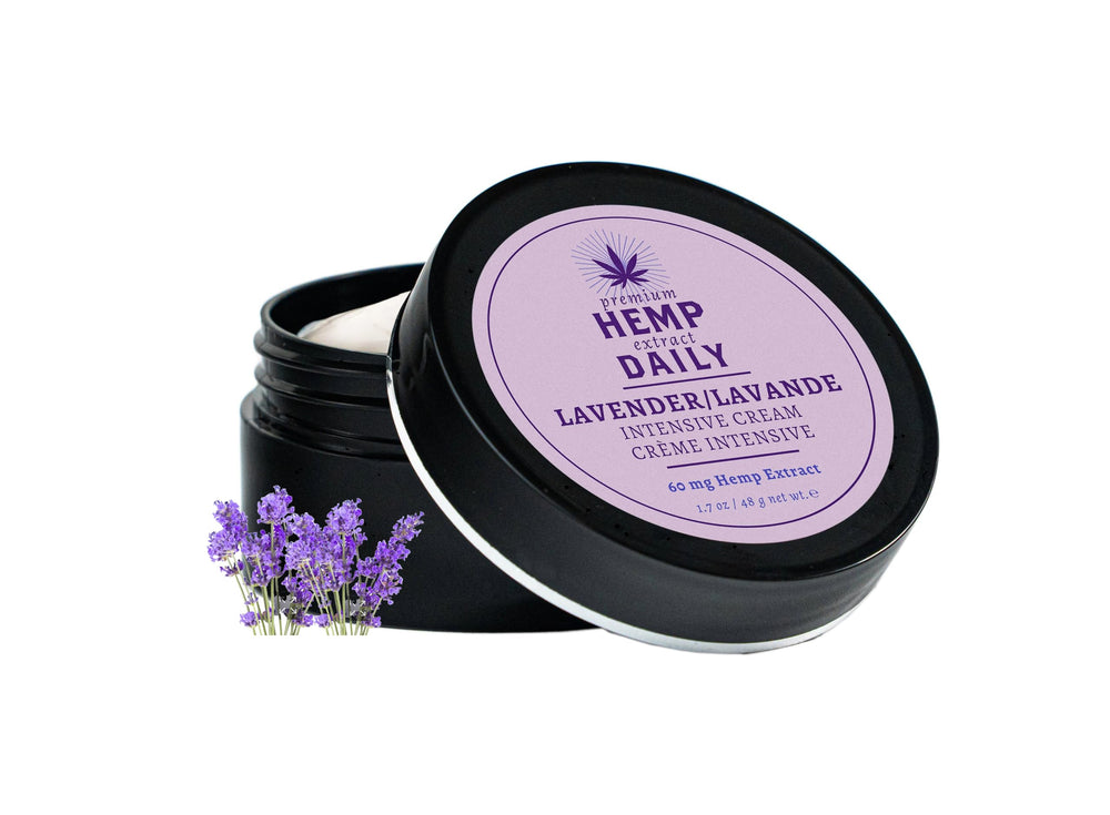 Premium Hemp Extract Daily Intensive Cream jar for daily skin hydration
