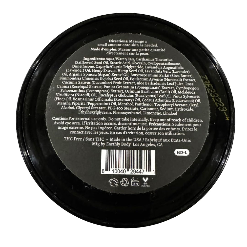 Premium Hemp Extract Daily Intensive Cream lavender label for calming skincare