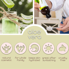Premium Nature Aloe Vera Gel for sunburn relief and after-sun care