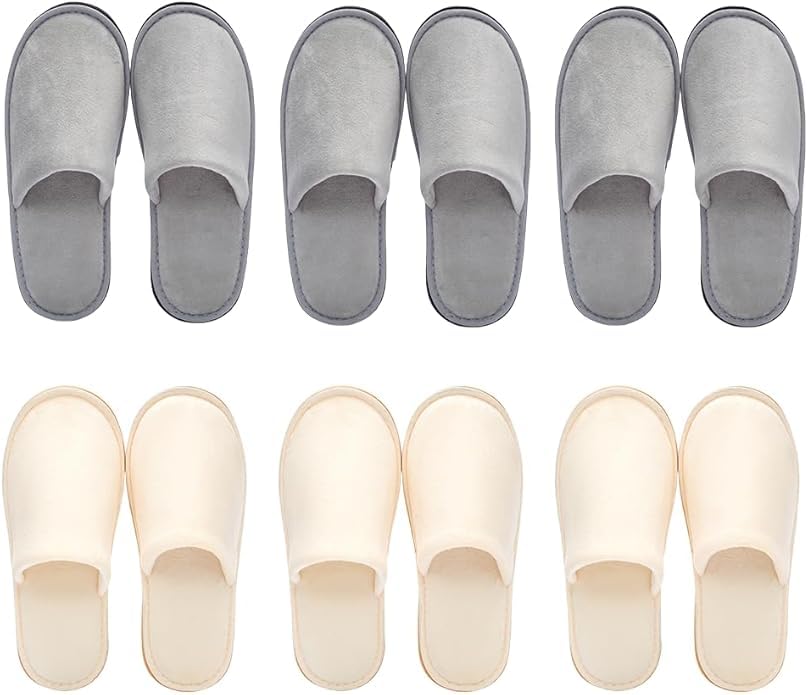 Premium Spa Slippers gray packaging shown, ideal for hotel guest amenities and events.