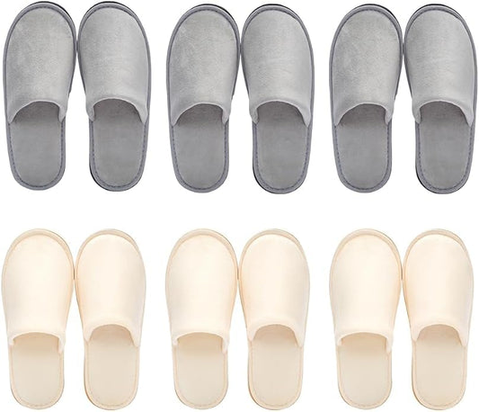 Premium Spa Slippers gray packaging shown, ideal for hotel guest amenities and events.