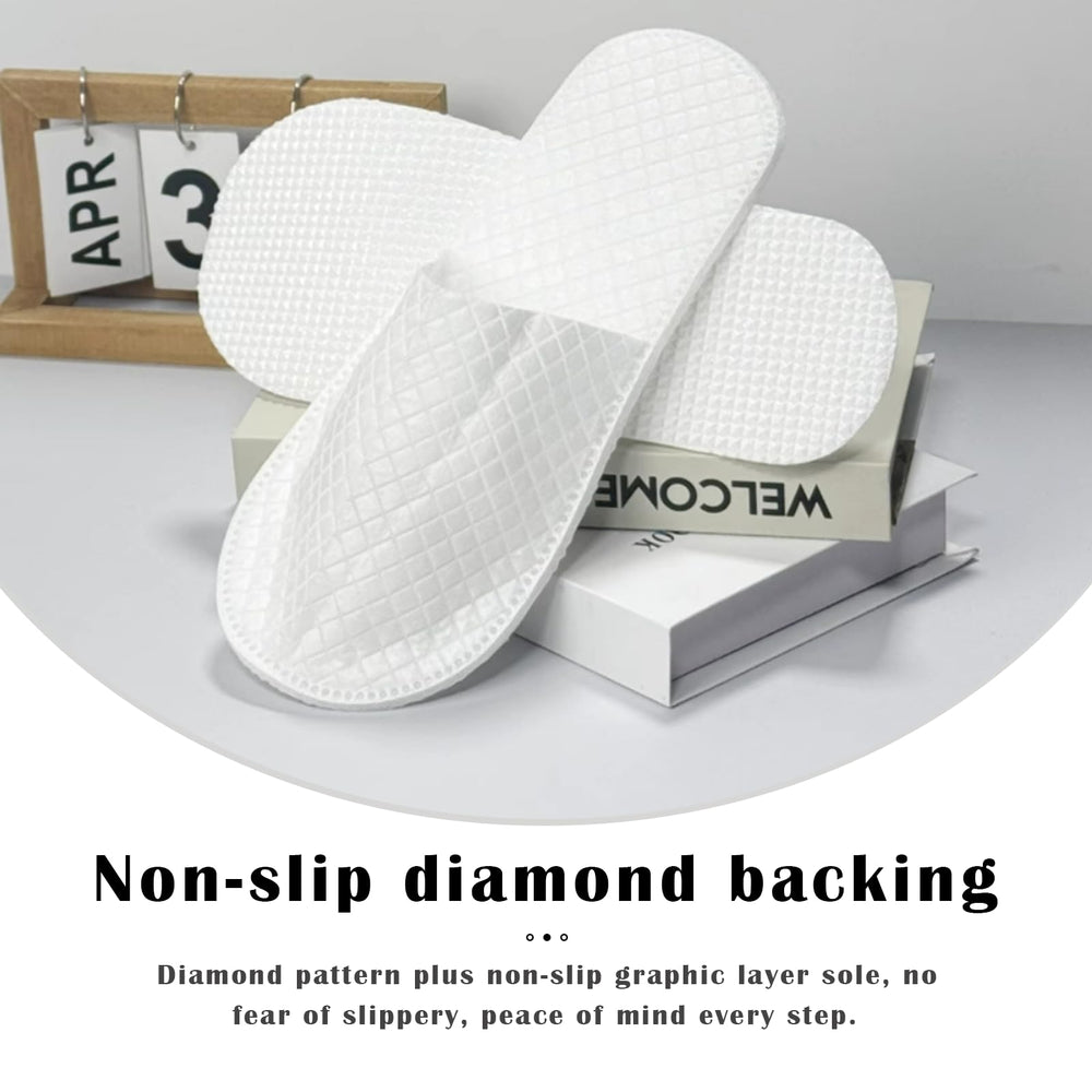 Premium Spa Slippers transparent pouch bulk pack for easy storage