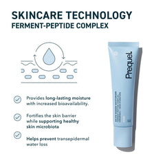 Prequel Skin AM/PM application gesture shows easy face and neck massage.