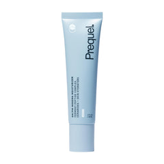 Prequel Skin AM/PM bottle showcases daily hydrating moisturizer for sensitive skin.