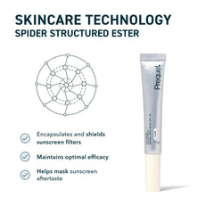Prequel Skin Lip Visor SPF badge signals broad protection against UVA/UVB