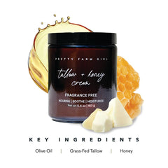Pretty Farm Girl Tallow and Honey Body Butter honey goodness detail.