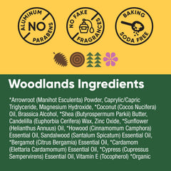 Pretty Frank Woodlands made in USA label on packaging.