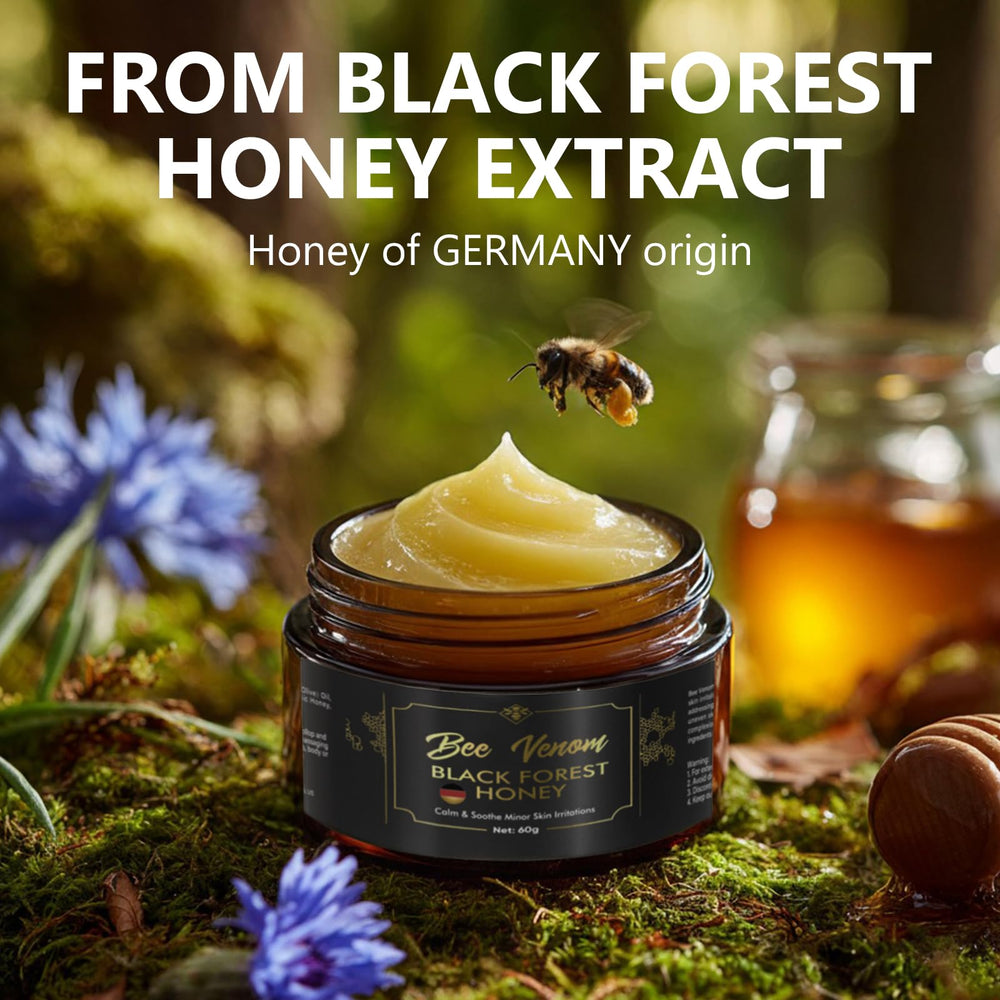 Prettypum Bee Venom Cream packaging highlighting gentle formula