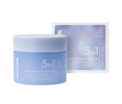 PRETTYSKIN Daily 5-in-1 Face Cream bottle close-up for deep hydration and smoother skin