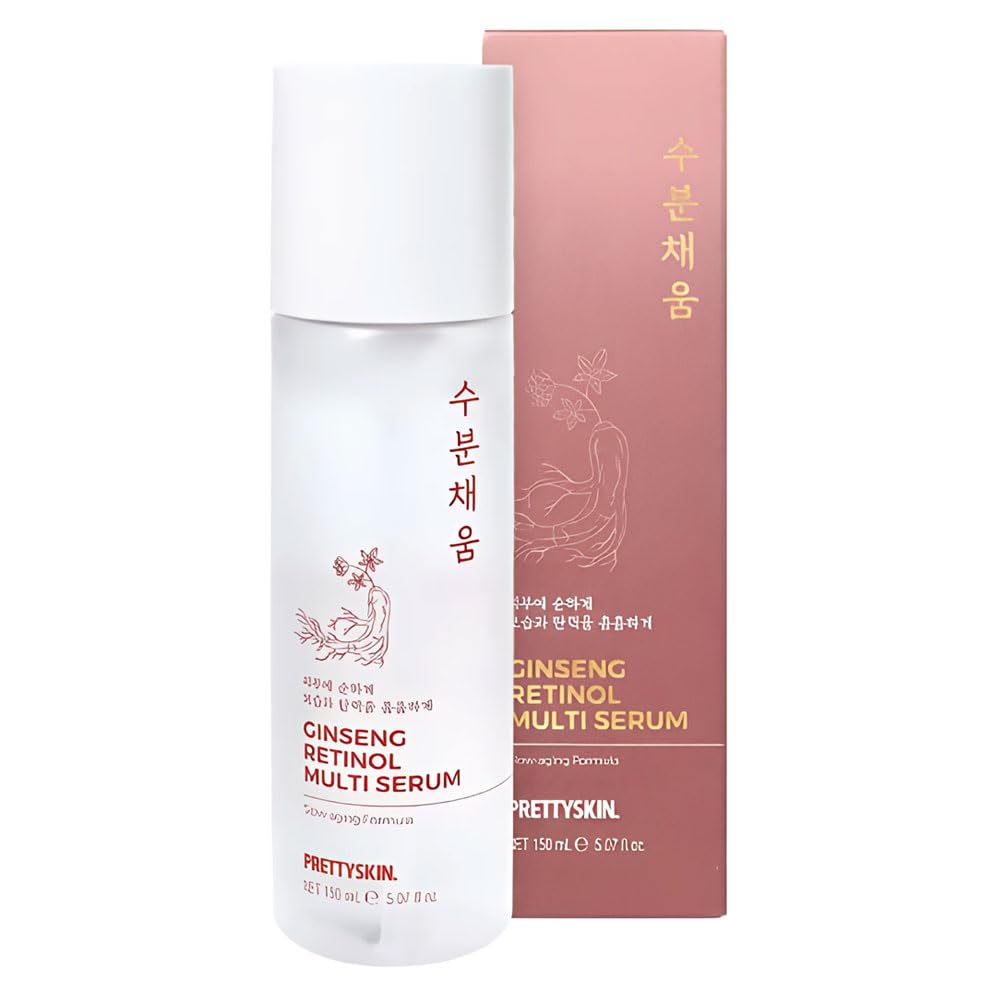 PRETTYSKIN red-ginseng serum bottle for smooth hydration and nourishment.