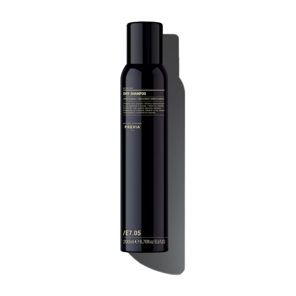 PREVIA Extra Life Dry Shampoo bottle for fast refresh between washes