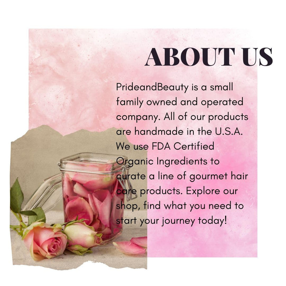 Pride and Beauty Daily hydration for hair routine with rose water spray.