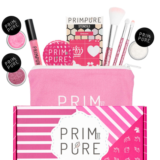 Prim and Pure unicorn stencil for safe, creative pretend makeup play