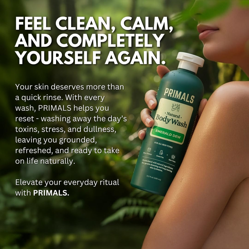 PRIMALS packaging front communicates dye-free, eco-conscious design