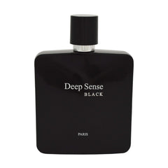Prime Collection Deep Sense Black EDP bottle close-up, demonstrating long-lasting fragrance for daily wear.