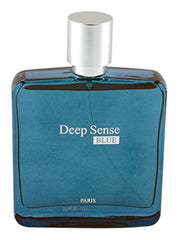 Prime Collection Deep Sense Blue bottle shown, highlighting a long-lasting fragrance for daily wear.