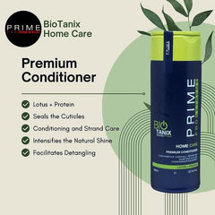 Shampoo after-keratin treatment for soft, shiny hair using Prime Pro Extreme Bio Tanix.