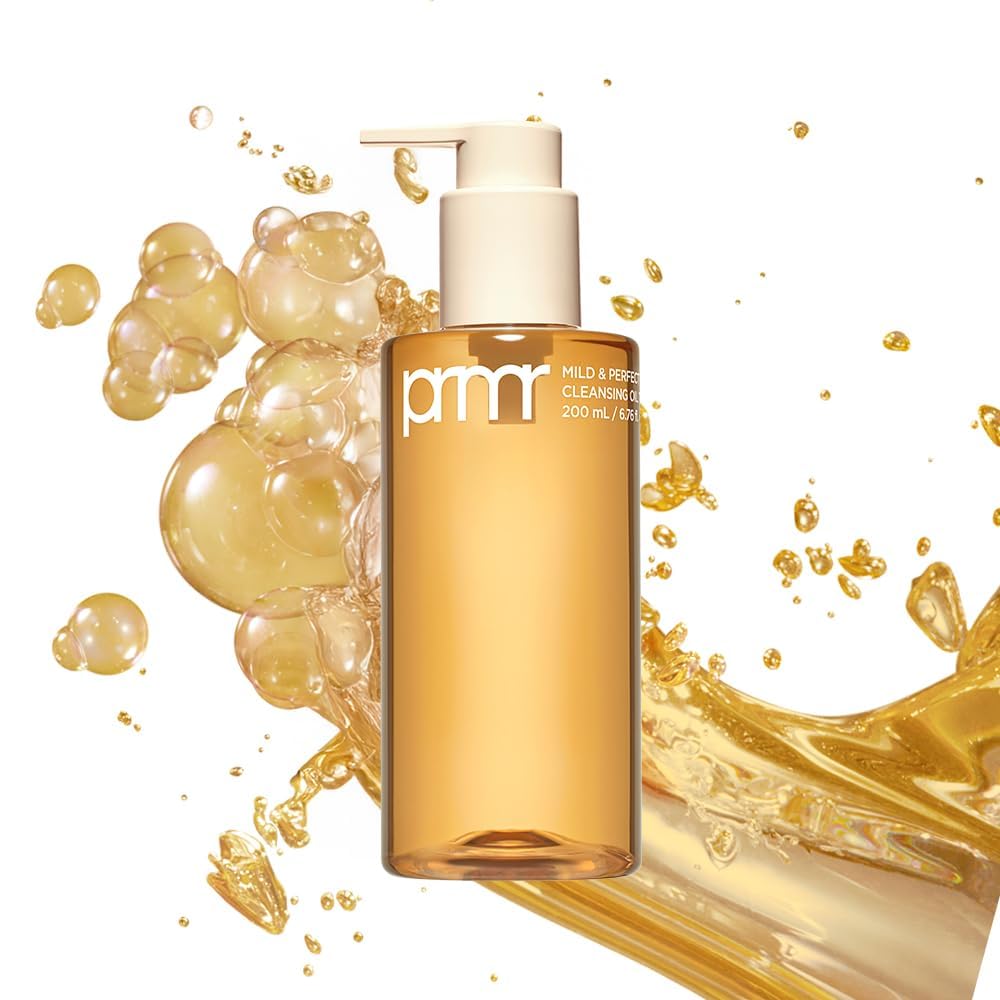 Primera PRMR Oil To Foam Cleanser bottle shows dual-action makeup removal
