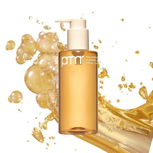 Primera PRMR Oil To Foam Cleanser bottle shows dual-action makeup removal