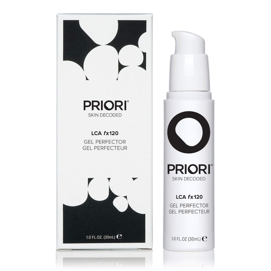 PRIORI Gel Perfector shows a light-weight texture for fast absorption and pore refinement.