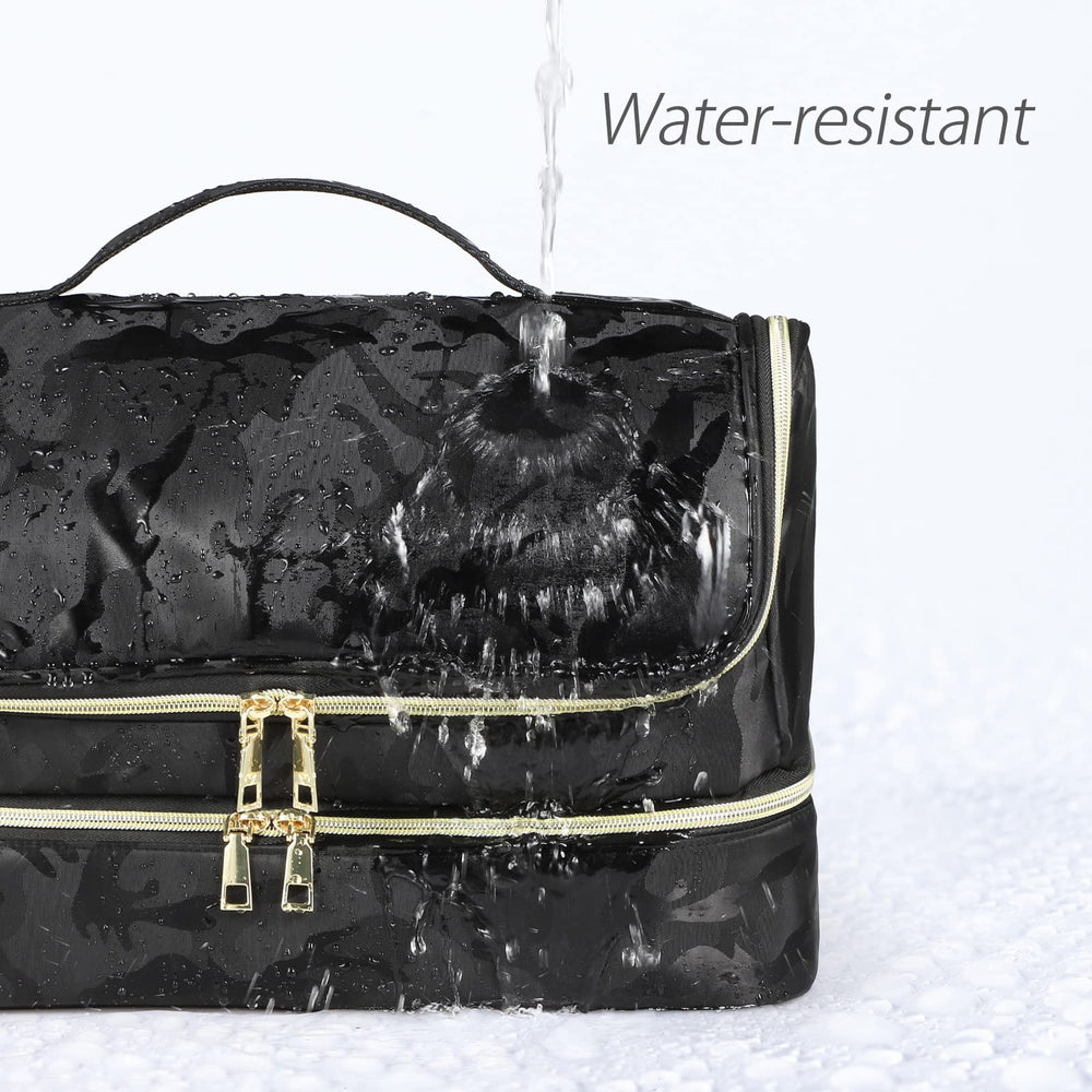 Pripher compact travel size with hook allows easy hanging.