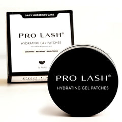 Pro Lash Hydrating Patches with cucumber slices for cooling under-eye refreshment.