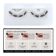 Pro Lash ProWear mega volume No. 03 black bundle for bold evening lashes