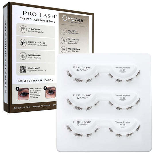 Pro Lash ProWear No.06 Cocoa close-up showing rich color and bold volume.