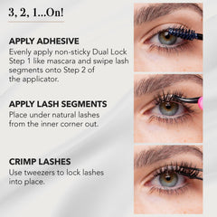 Pro Lash SoftWear variety display with densities and lengths.