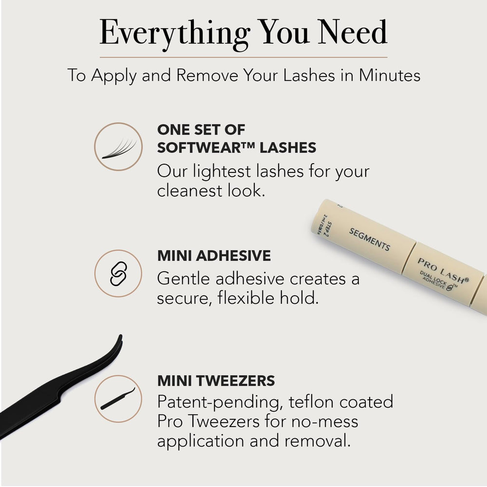 Pro Lash SoftWear XL lashes provide bold volume with feather-light comfort