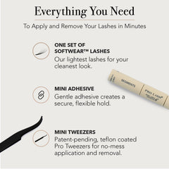 Pro Lash SoftWear XL lashes provide bold volume with feather-light comfort