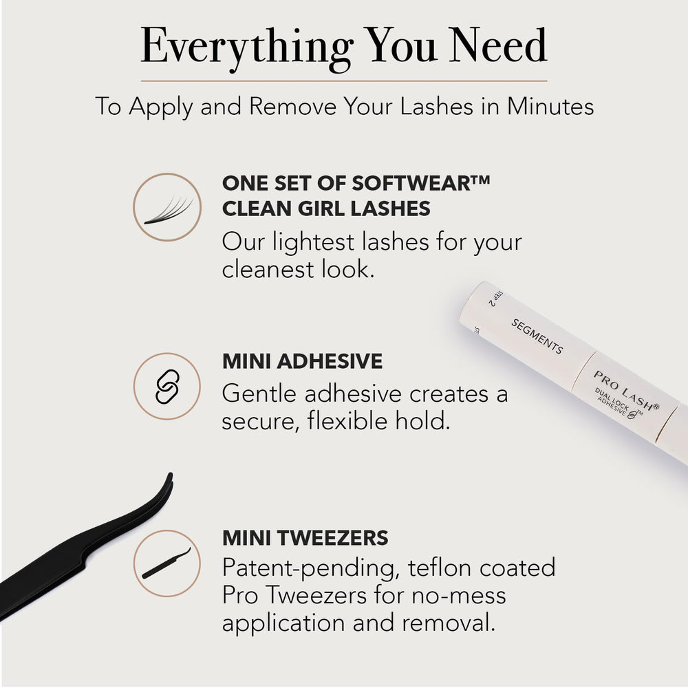 Pro Lash SoftWear tweezers aiding clean, accurate application.