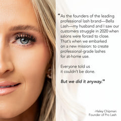 Pro Lash SoftWear waterproof, sweatproof clusters for active days.