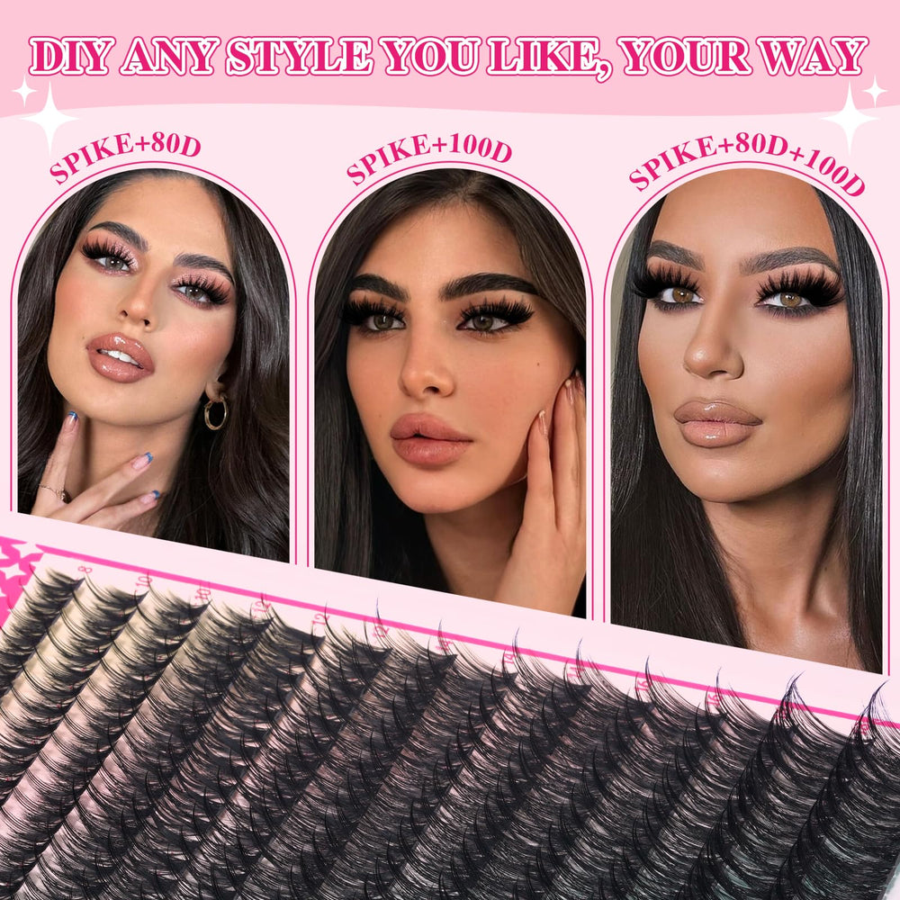 PRO LASHBEAUTY manga lash clusters 8-18mm for customizable looks.