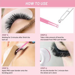 PRO LASHBEAUTY sealant film provides waterproof lash finish.